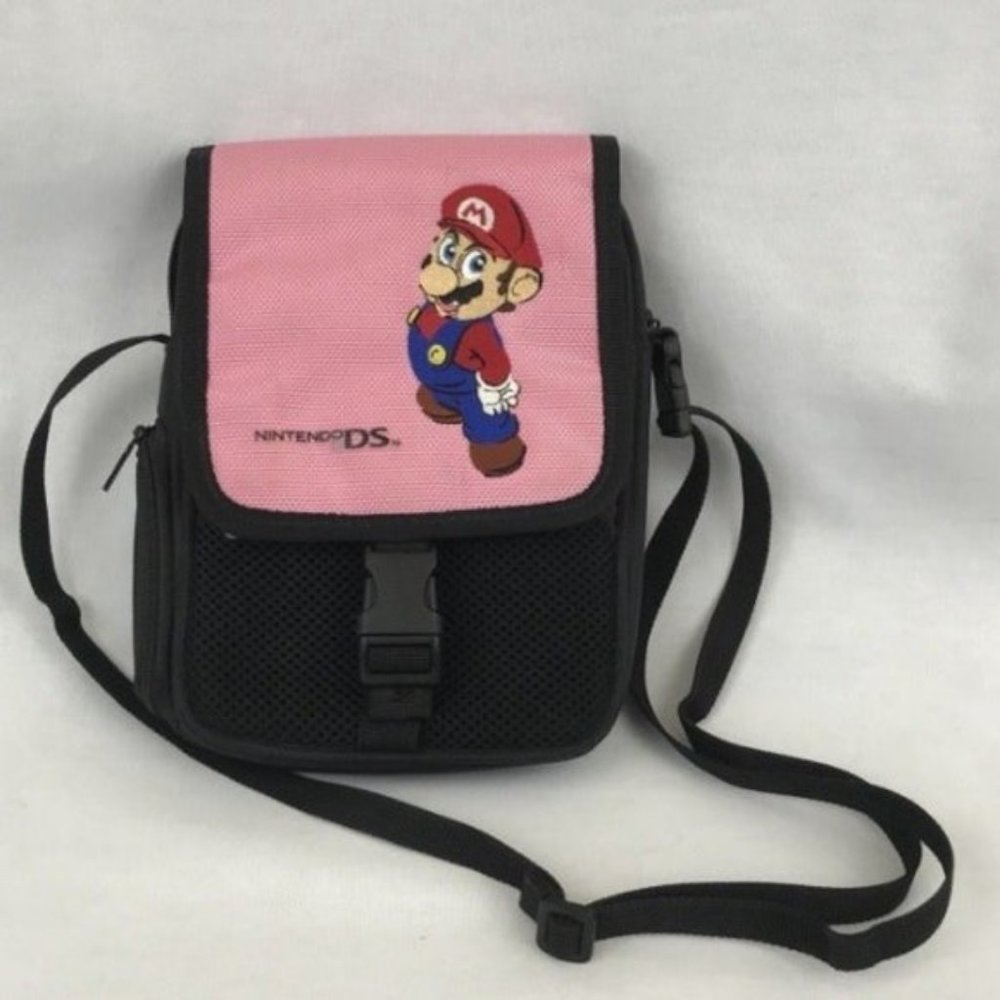 Nintendo DS Black/Pink Mario Luigi Carry Case